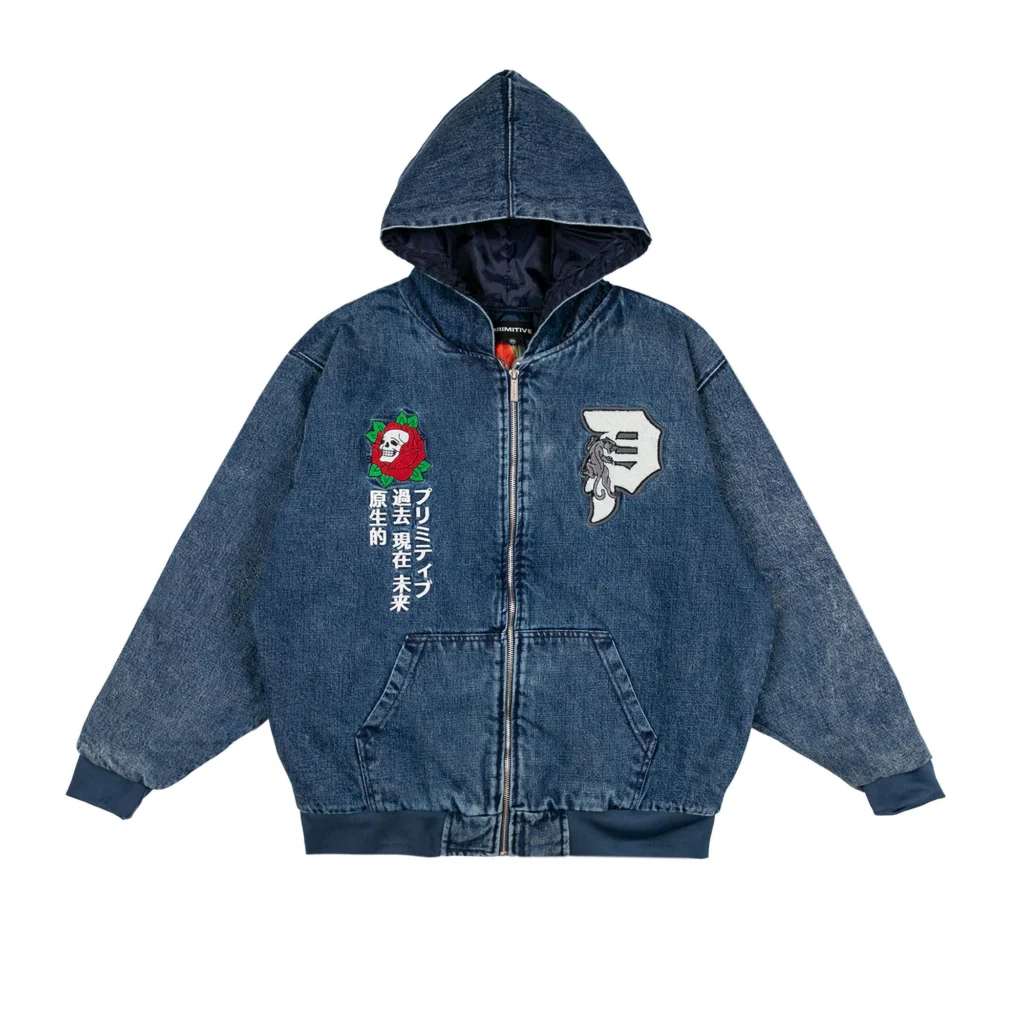 Primitive outsider denim zip jacket